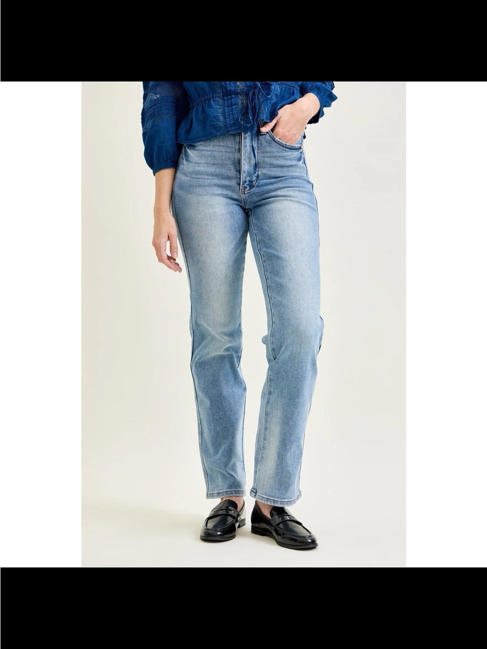 Judy Blue Kamila High Rise Straight Leg Jean
